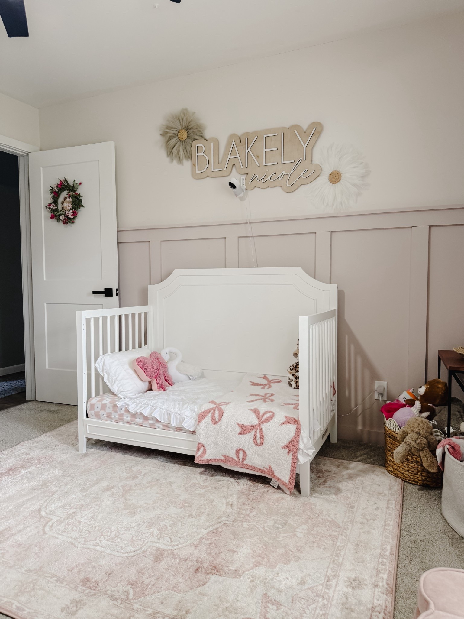 Added a little pop of color with this adorable area rug in baby girls room, how do i have two babies in toddler beds 🥹 wasn’t prepared for this phase of motherhood, bittersweet letting go of the baby phase of our life! 

Toddler girl bedroom, toddler bedroom makeover, big girl room, toddler girl area rug

#LTKHome #LTKOver40 #LTKKids