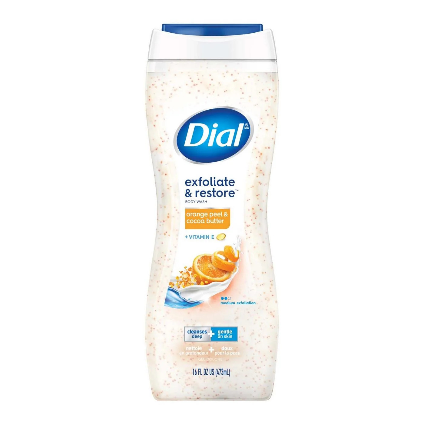 Dial Exfoliate & Restore Body Wash - Orange Peel & Coco Butter 16 oz | Walmart (US)