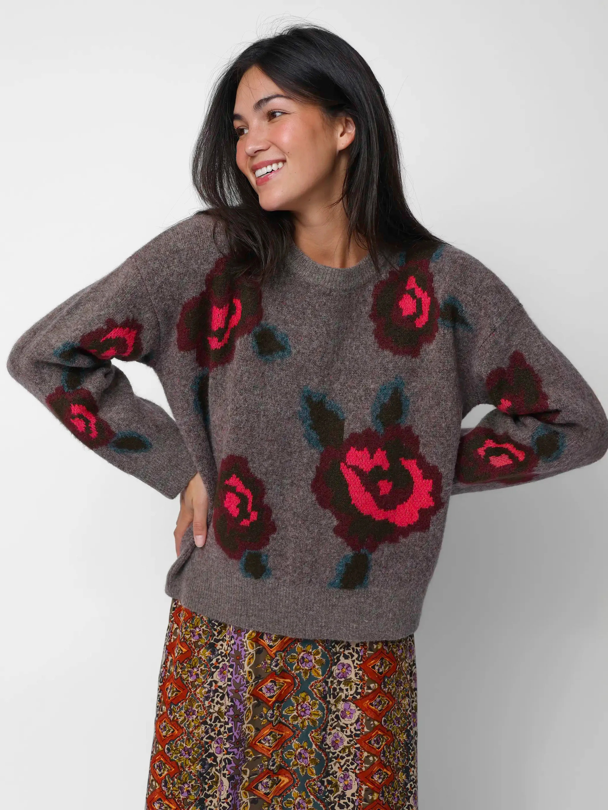 Rosie Reversible Jacquard Pullover Sweater | Natural Life