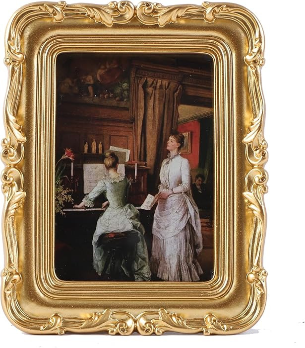 Small Vintage Picture Frames 2.5x3.5 Ornate Gold Antique Picture Frames with Glass Front for Wall... | Amazon (US)