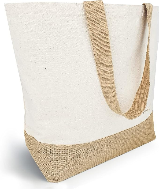 Loxato Shopper Cotone Grande - Borsa Juta Naturale - Borsa Mare Donna Grande - Borsa Shopper Donn... | Amazon (IT)