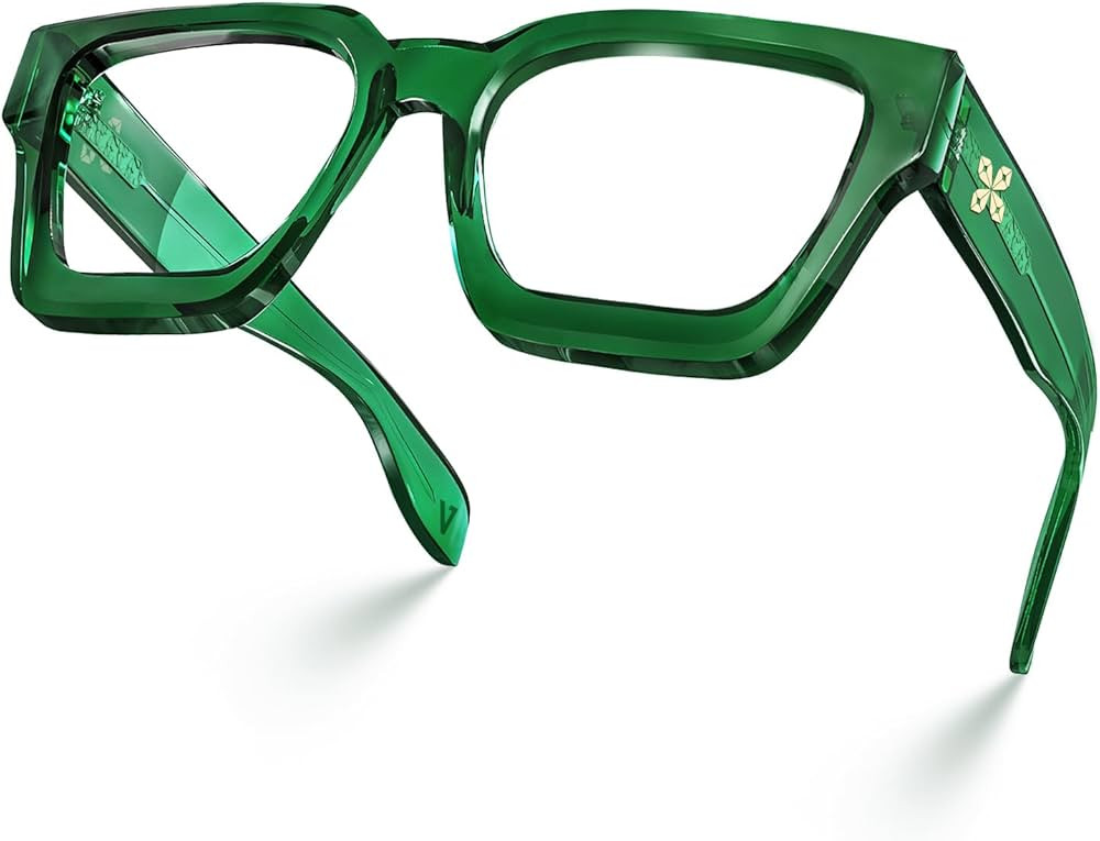 VISOONE Blue Light Blocking Glasses with TR90 Rectangle Frame and Chic Preppy Look for Women Men ... | Amazon (US)