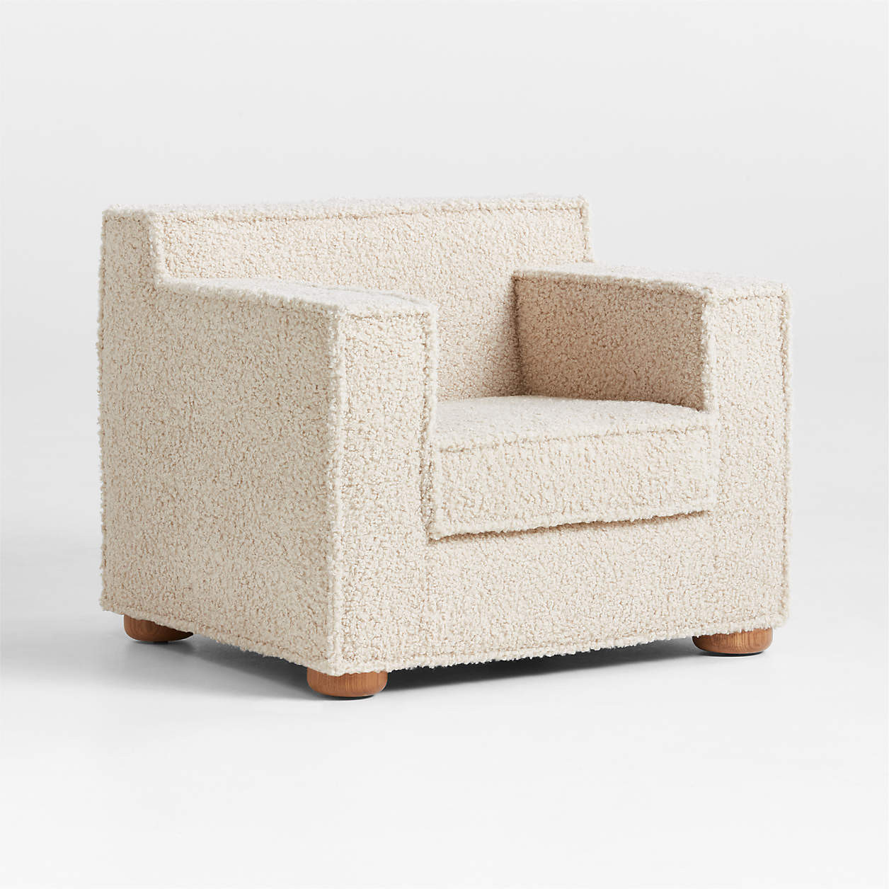 Tucker Cream Sherpa Kids Accent Chair by Jeremiah Brent | Crate & Kids | Crate & Barrel