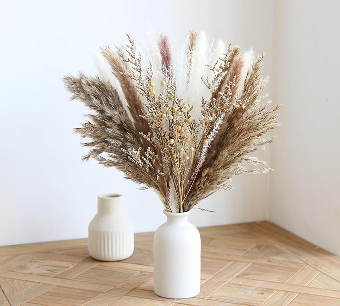 Pampas Grass Decorations, Dried Flower Arrangements, Dried Flowers and Rabbit Tail Grass, Pampas ... | Amazon (US)