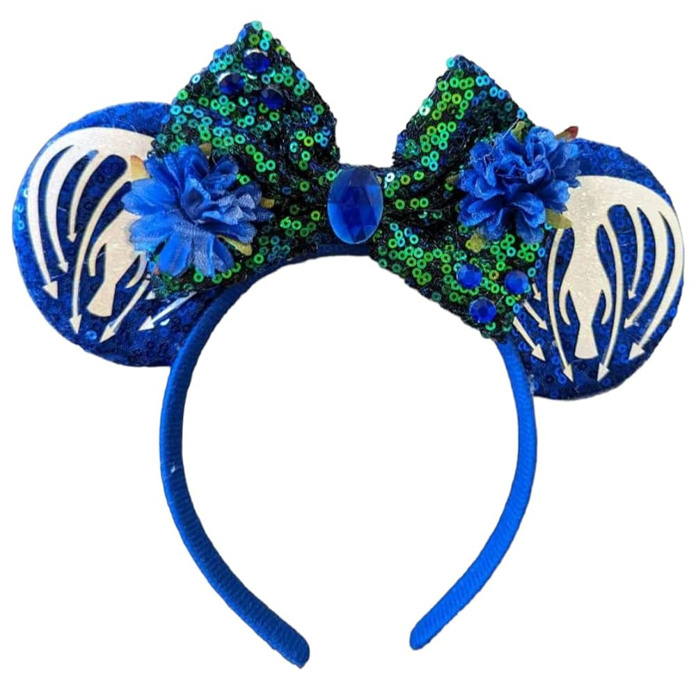 CLGIFT Avatar Minnie Ears Headband, Blue Sparkle Mouse Ears (Avatar, Cosplay Party, Halloween, Bi... | Amazon (US)