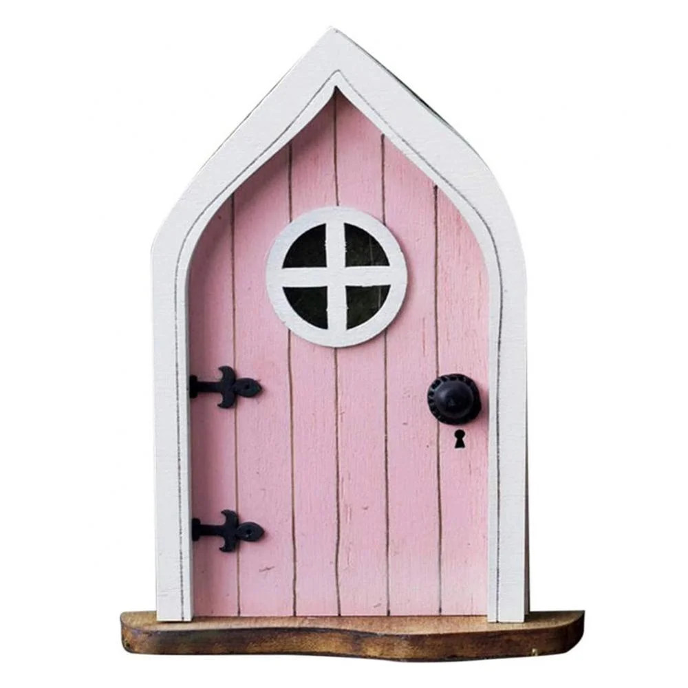 ZOELNIC Mini Elf Door, Miniature Fairy Gnome Home, Elf Home Door Windows Sculpture for Trees, Yar... | Walmart (US)