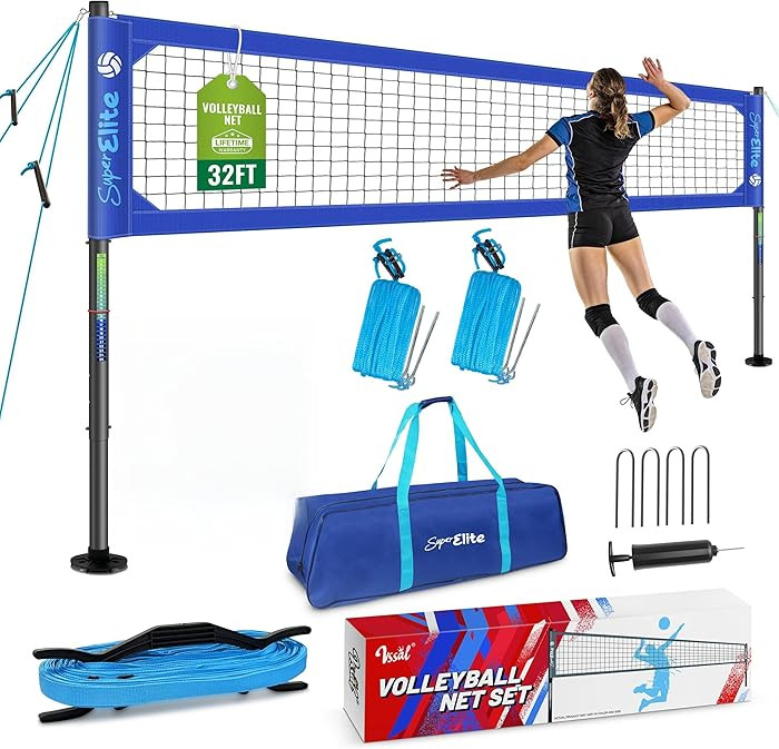 Professional Volleyball Net Set Heavy Duty for Outdoor Backyard Portable with Aluminum Scoring Po... | Amazon (US)