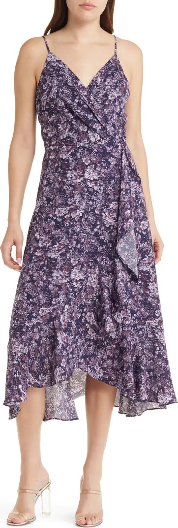 Faux Wrap Floral Midi Dress | Nordstrom