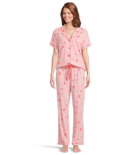 P.J. Salvage Women's Whimsy Pajama Set Pink Orchid Large | Amazon (US)