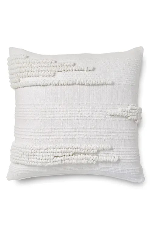 Textured Stripe Cotton Accent Pillow | Nordstrom