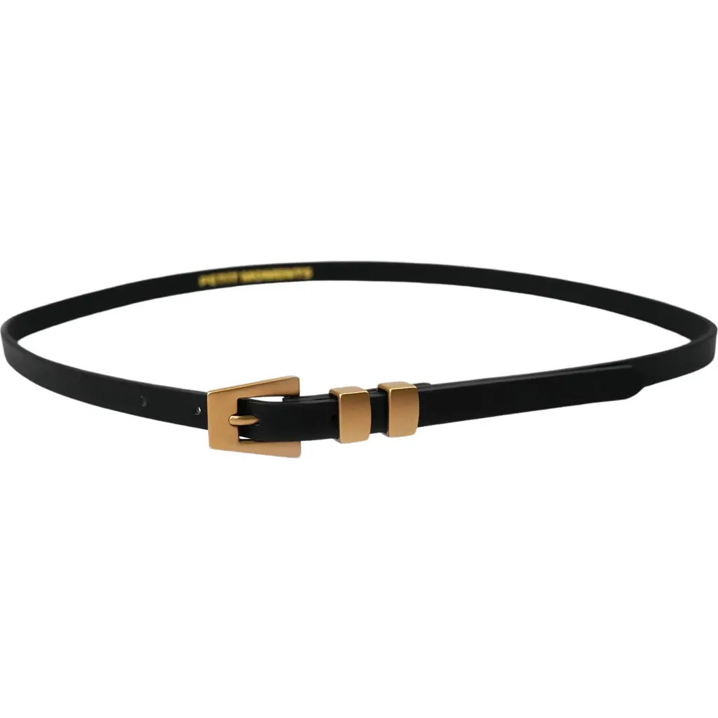 Petit Moments Modern Slim Belt in Black/Gold at Nordstrom, Size Medium | Nordstrom