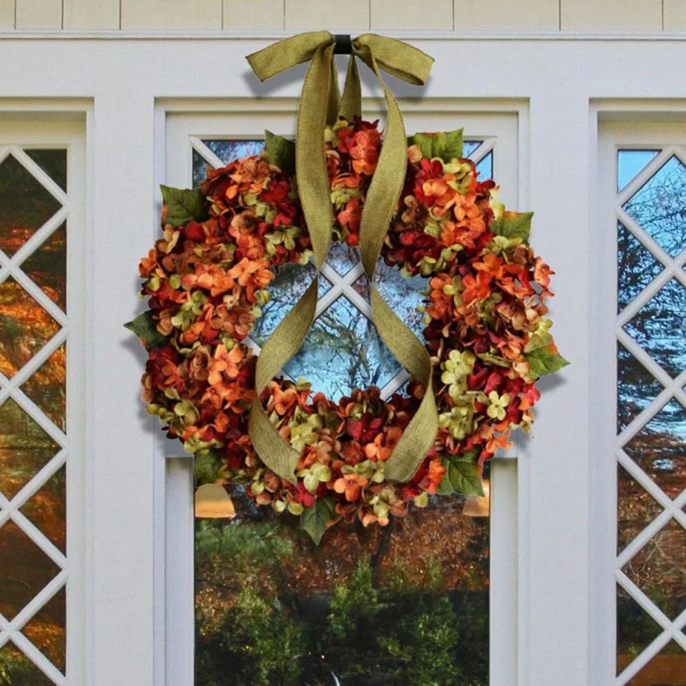Artificial Fall Wreath, Floral Wreath for Front Door Wall Window Farmhouse Decor Thanksgiving Har... | Walmart (US)