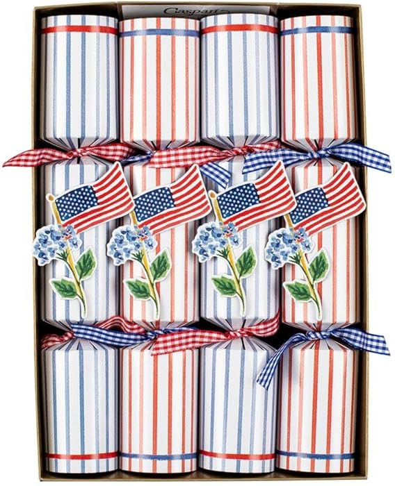 Caspari Celebration party favor \u2013 8-Pack Party Favors with Flags & Hydrangeas Design, Patrio... | Amazon (US)