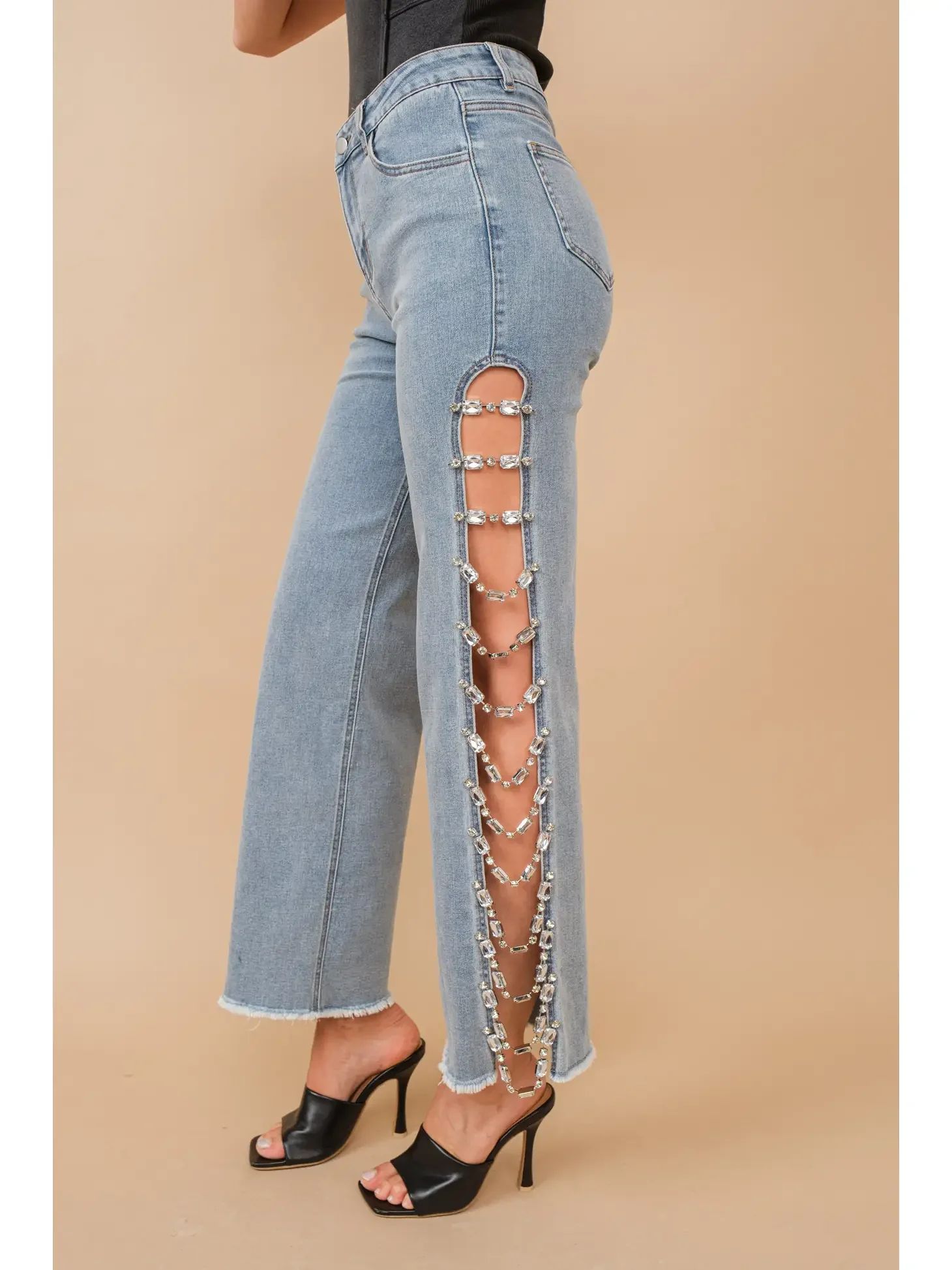 Jewel Denim Jeans | Love story boutique