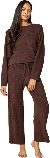 Softies Solid Marshmallow Reverse Seam Crew Neck Lounge Set with Bracelet Sleeve | Nordstrom | Nordstrom