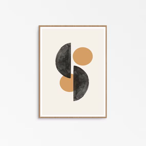 Mind Century Modern Art Print, Sun and Moon, Trending Now, Scandi Print Art, Geometric Art Print,... | Etsy (US)