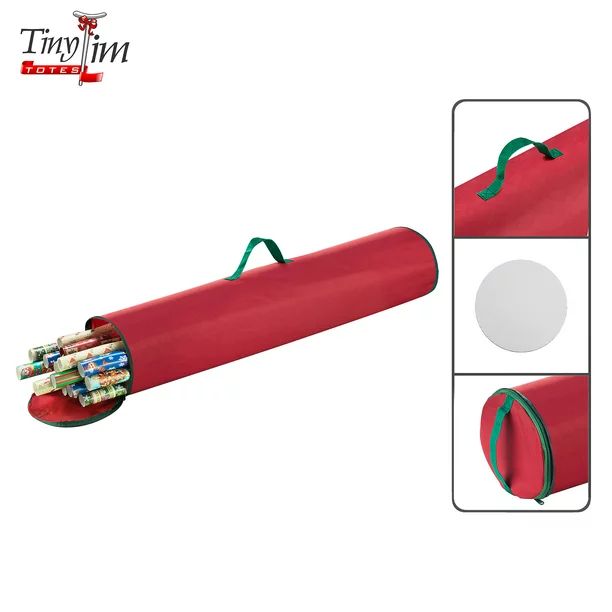DTX Intl Tiny Tim Totes Premium Gift Wrap Organizer 40.5 inch Wrapping Paper Red - Walmart.com | Walmart (US)