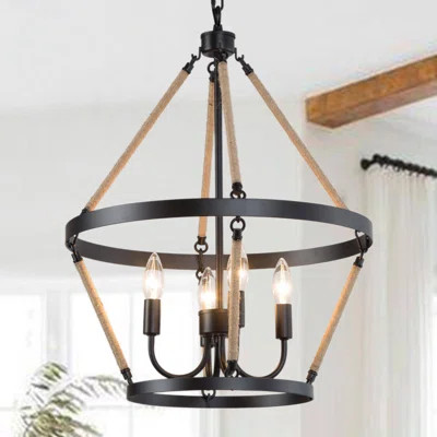 Sidoma 4 - Light Dimmable Drum Chandelier | Wayfair North America