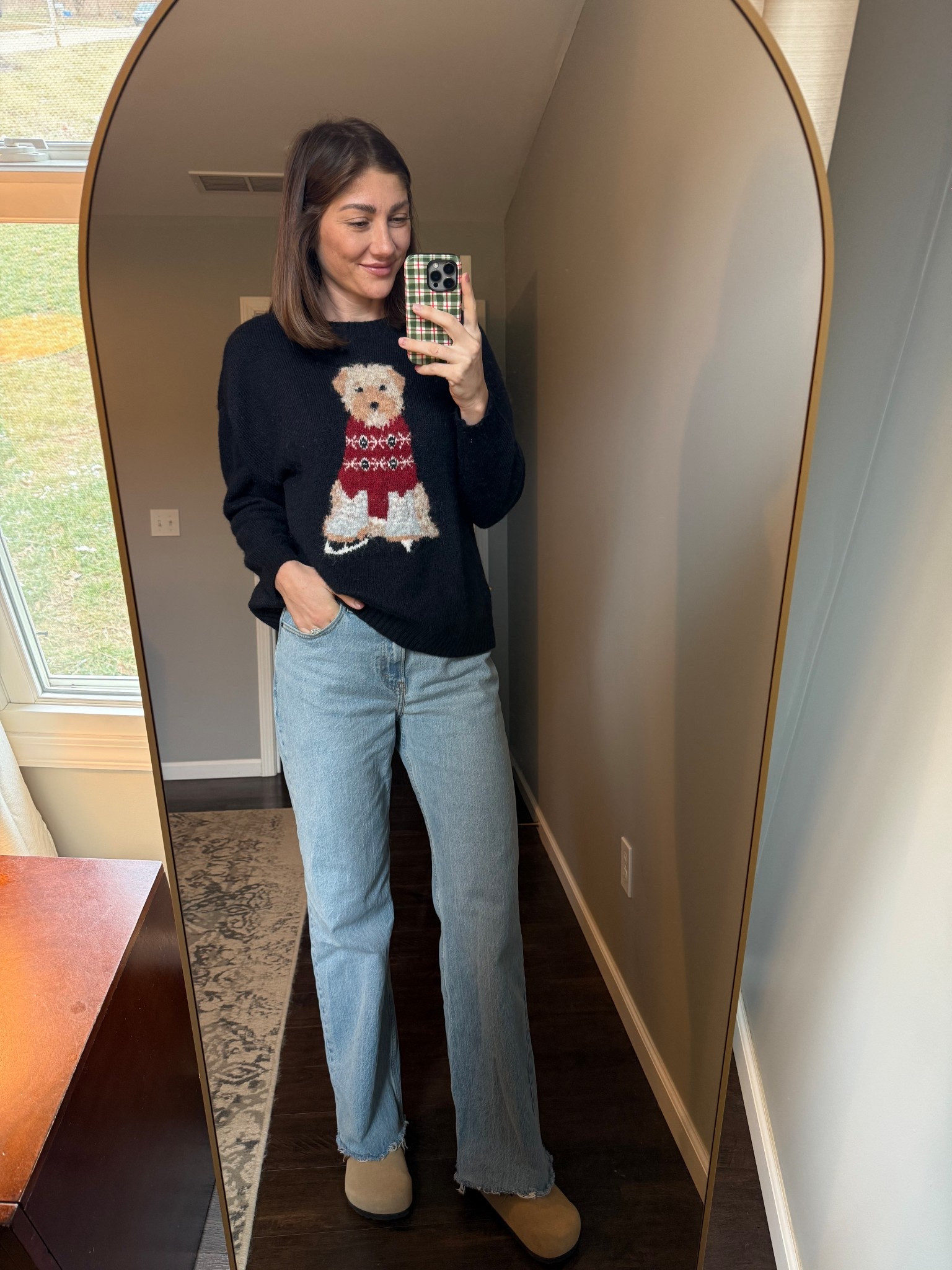 Happy Sunday!! Finally got to wear this sweater from @target I wanted so bad because it looked like my sweet little Lulu!! 🐶🧣❄️ 

#LTKootd #LTKgrwm #LTKmomlife