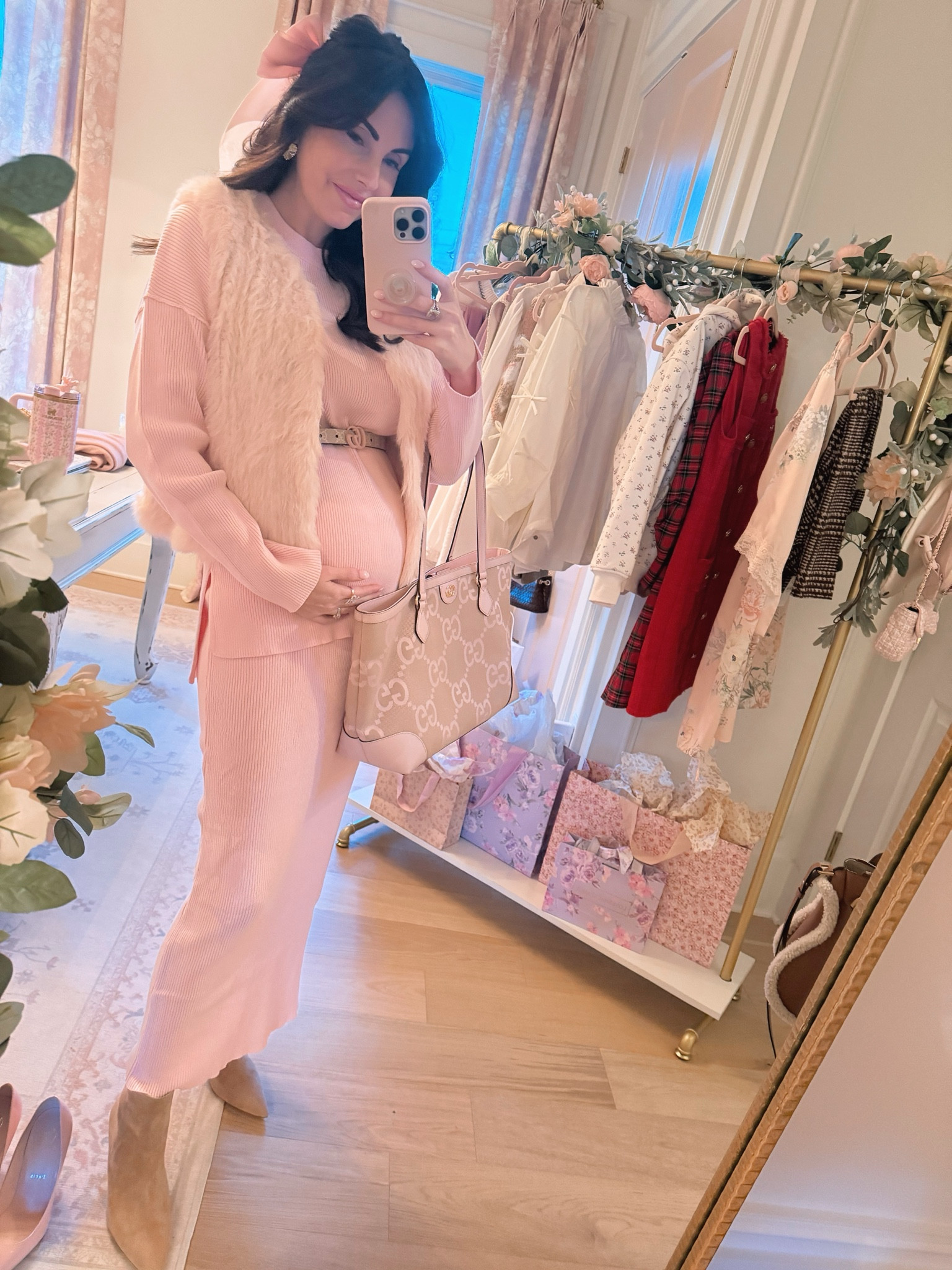 Bump friendly skirt and sweater! 

#LTKFindsUnder100 #LTKBump #LTKHoliday