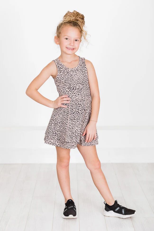 Slow And Steady Girl's Leopard Print Active Dress FINAL SALE | Pink Lily