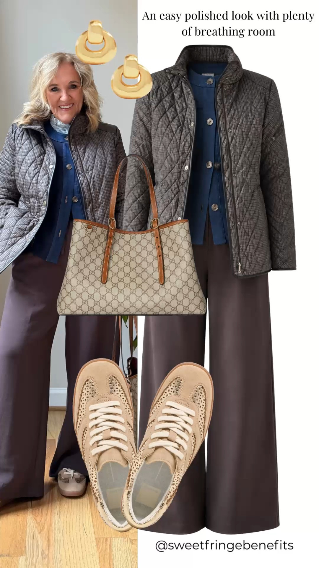 This quilted jacket is the perfect lightweight layer for a polished, comfortable outfit. I love it with the denim top, wide-leg pants, and neutral sneakers for an easy look with plenty of breathing room.

💡 LTK MADE EASY
❤️ Heart = Support my posts!
🔖 Save = Get sale & restock alerts
📋 Lists = Keep favorites organized
📲 Share = Send lists and products to a friend. Hello, Christmas List!
💬 Comment = Ask me anything about what I'm wearing.:-)

#LTKootd #LTKTravel #LTKOver40