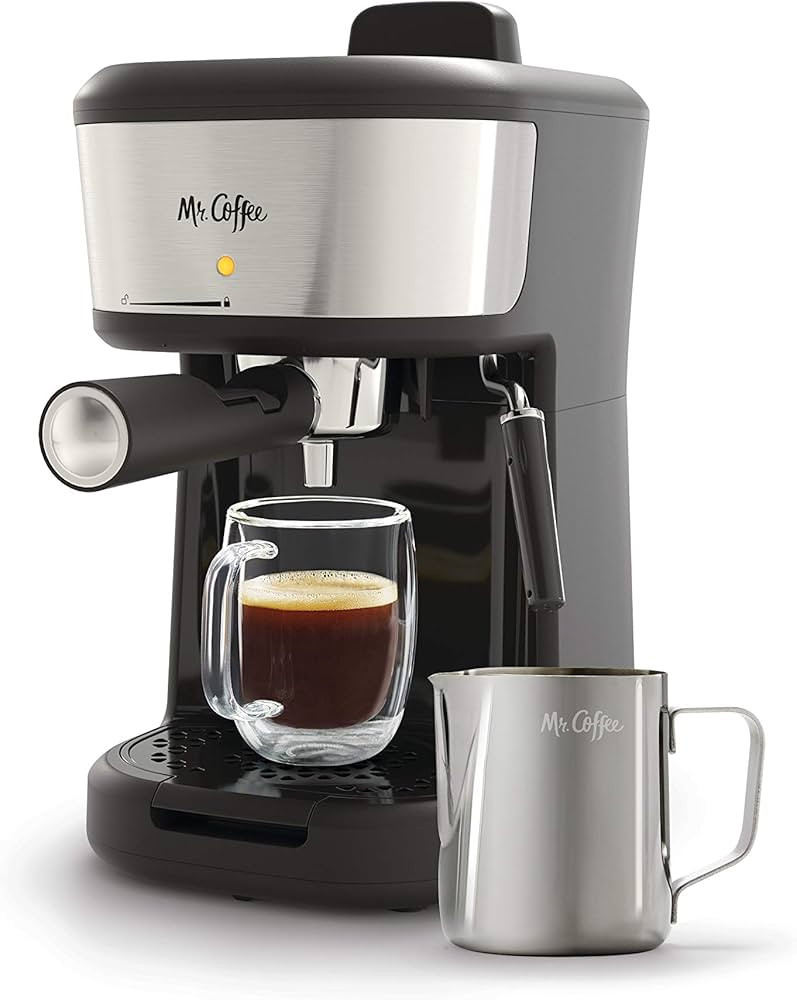 Mr. Coffee Espresso and Cappuccino Machine, Single Serve Coffee Maker with Milk Frothing Pitcher ... | Amazon (US)
