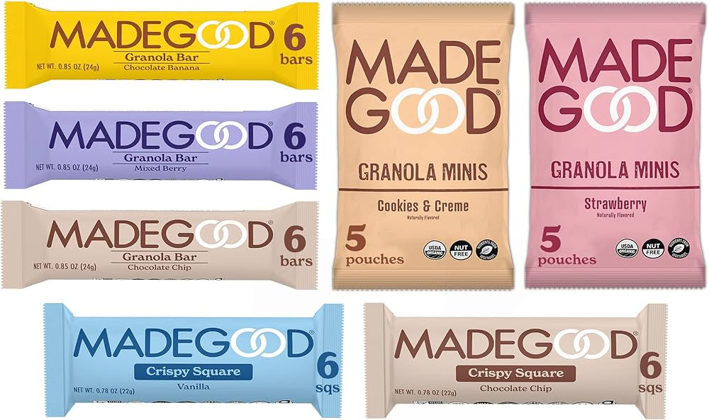 MadeGood Healthy Snacks Variety Pack, 40 Ct - Organic Assortment of Granola Bars, Granola Mini Sn... | Amazon (US)