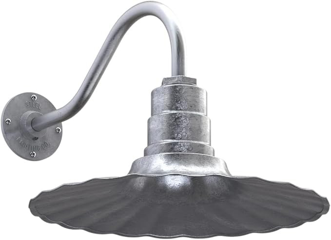 Steel Lighting Co. Highland Park Barn Light | Outdoor Wall Mounted | 16 inch Radial Wave | 16 inc... | Amazon (US)