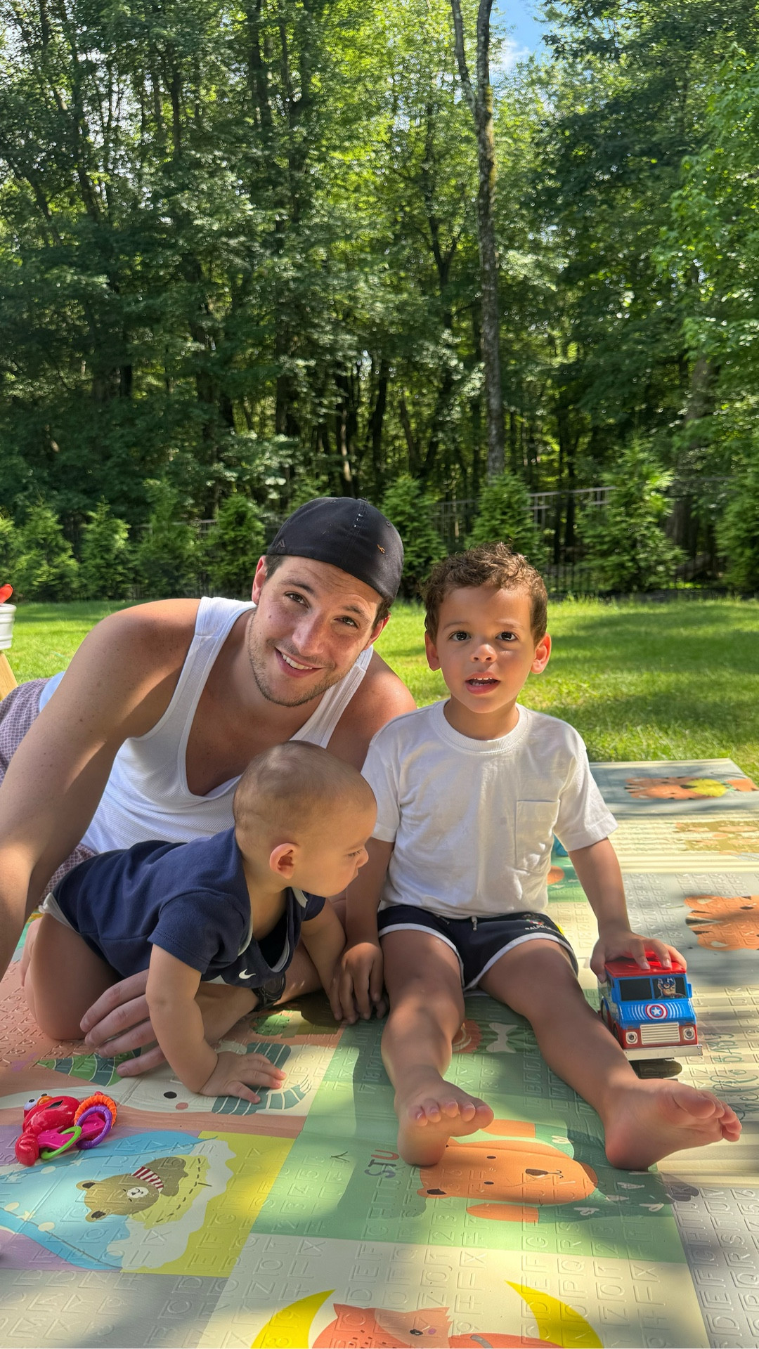 We absolutely adore this Play Mat! We first bought it when Kane began crawling, and it has been a cherished addition to our home ever since. The vibrant colors and soft, cushioned surface make it the perfect spot for little ones to explore and play. Now, it's Wyatt's turn to enjoy it, and we love watching him discover new activities on it just like Kane did. It has truly become a versatile and essential play area for both kids!

#LTKFindsUnder100 #LTKKids #LTKBaby