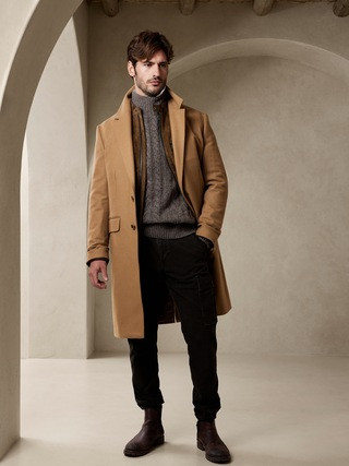 Aosta Italian Melton Topcoat | Banana Republic (US)