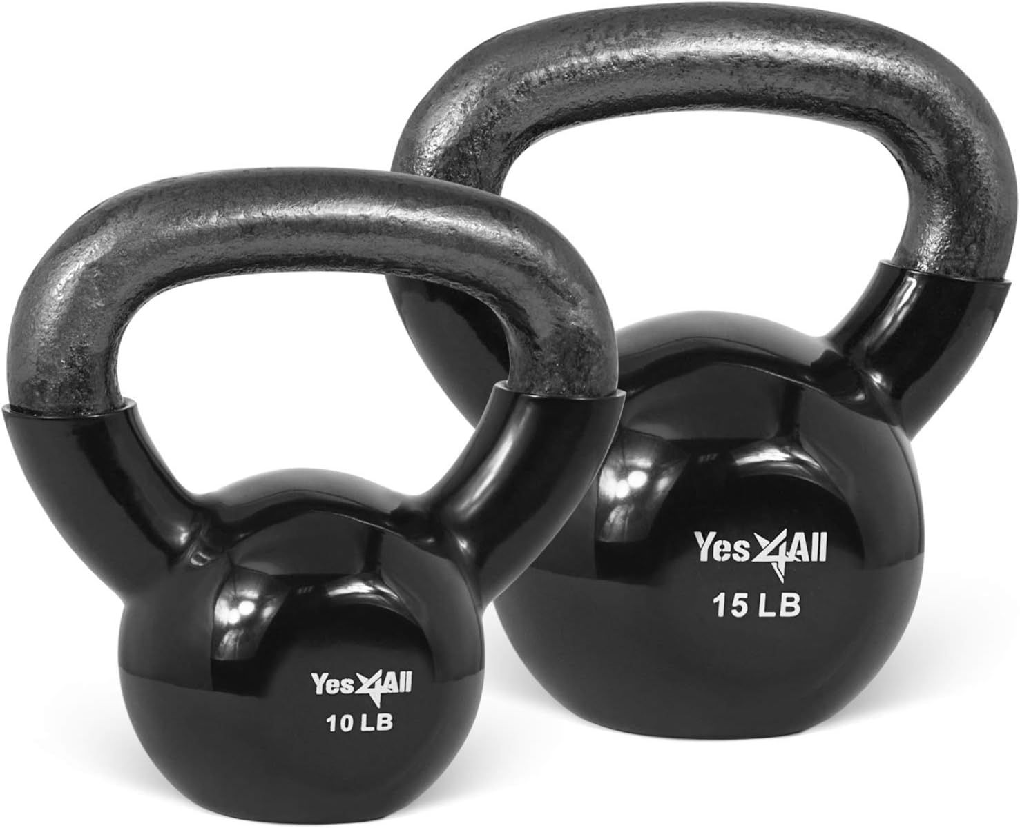Yes4All Vinyl Coated Kettlebell Set of Weights - Strength Training Kettlebell Sets 25, 30, 35, 45... | Amazon (US)