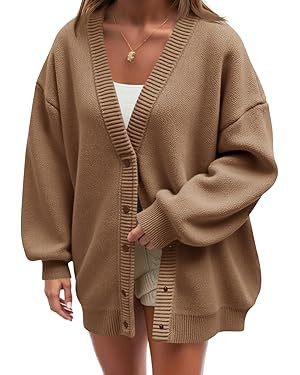 Cicy Bell Womens Oversized Chunky Cardigan Sweaters Trendy Button Down Knit Sweater 2025 Fall Win... | Amazon (US)