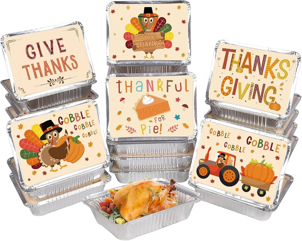 36-Pack Premium Thanksgiving Leftover Containers with Lids - Durable & Leak-Proof, 6.1"W X 8.2"L ... | Amazon (US)