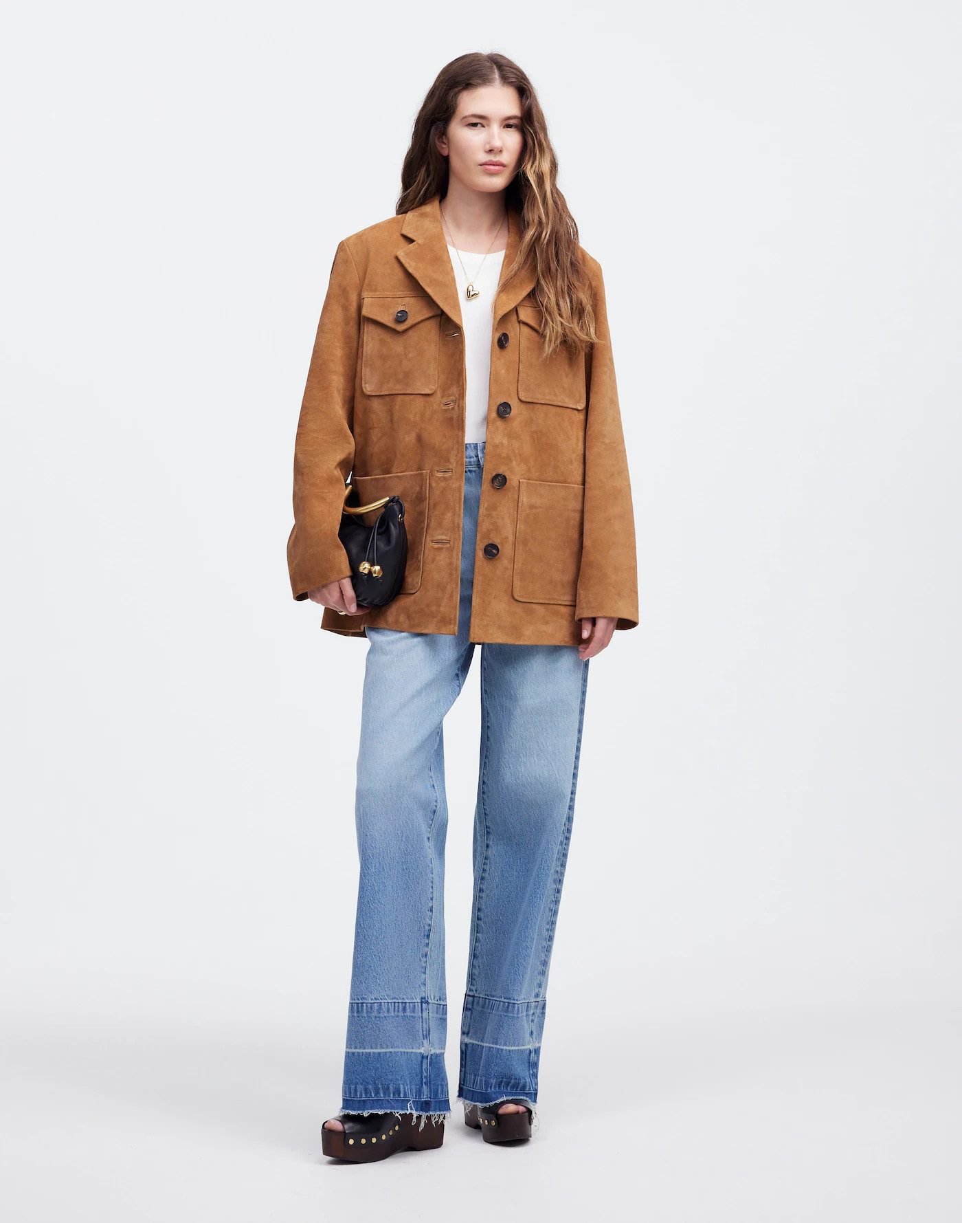 Long Chore Blazer in Suede | Madewell | Madewell