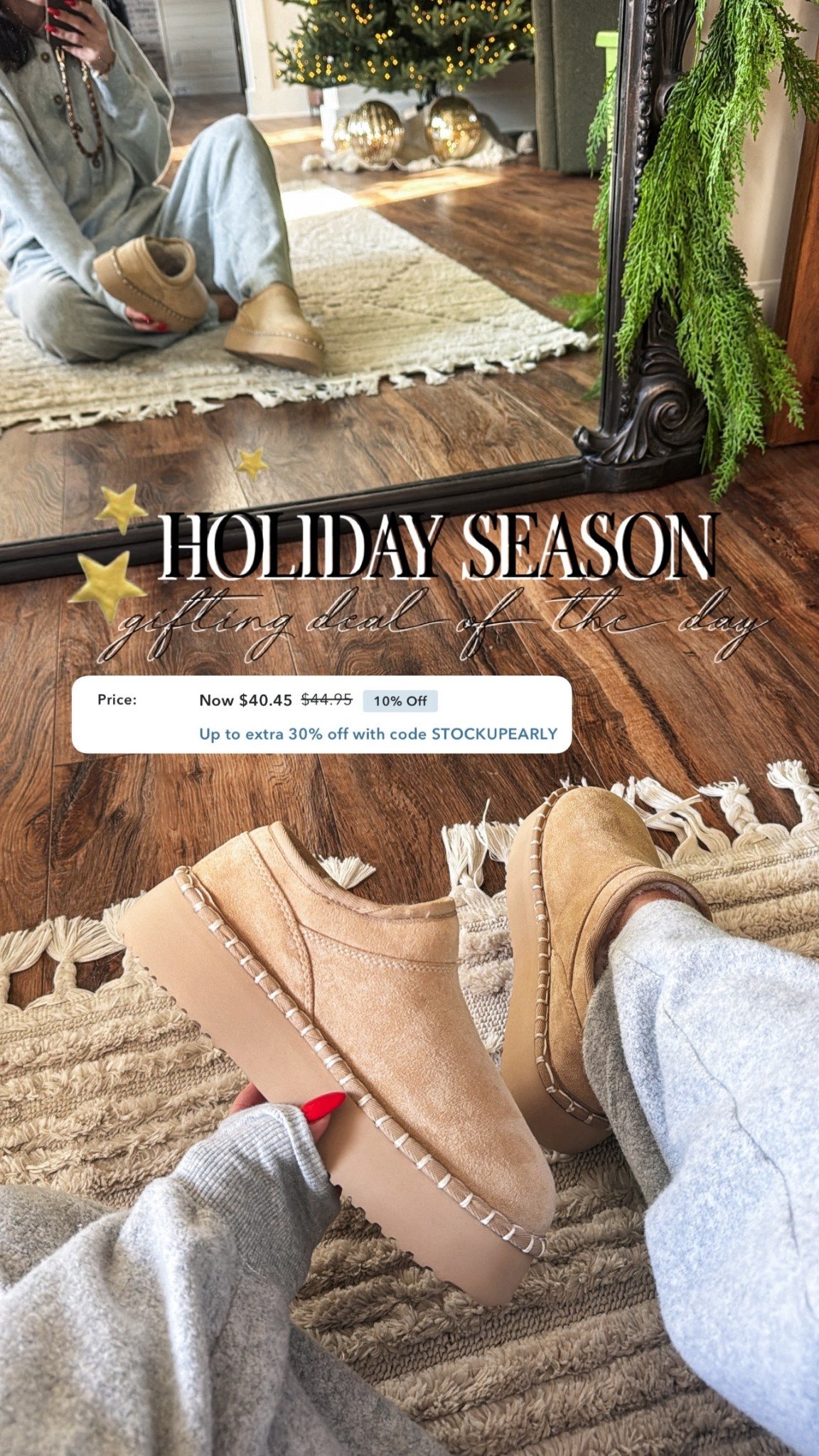Ugg who?! The cutest winter cozy shoe on sale fits tts 

#LTKHoliday #LTKSaleAlert #LTKCyberWeek