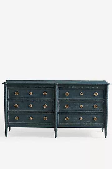 Washed Wood Six-Drawer Dresser | Anthropologie (US)