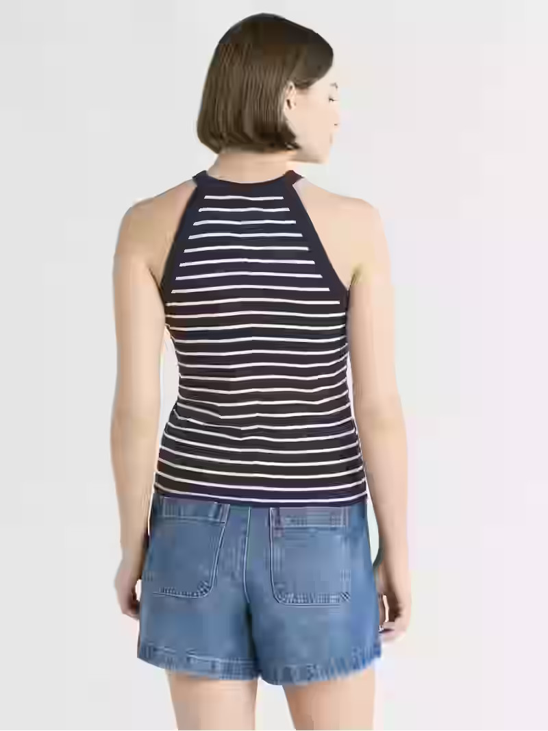 Free Assembly Women's Sleeveless Halter Tank Top, Sizes XS-XXL - Walmart.com | Walmart (US)