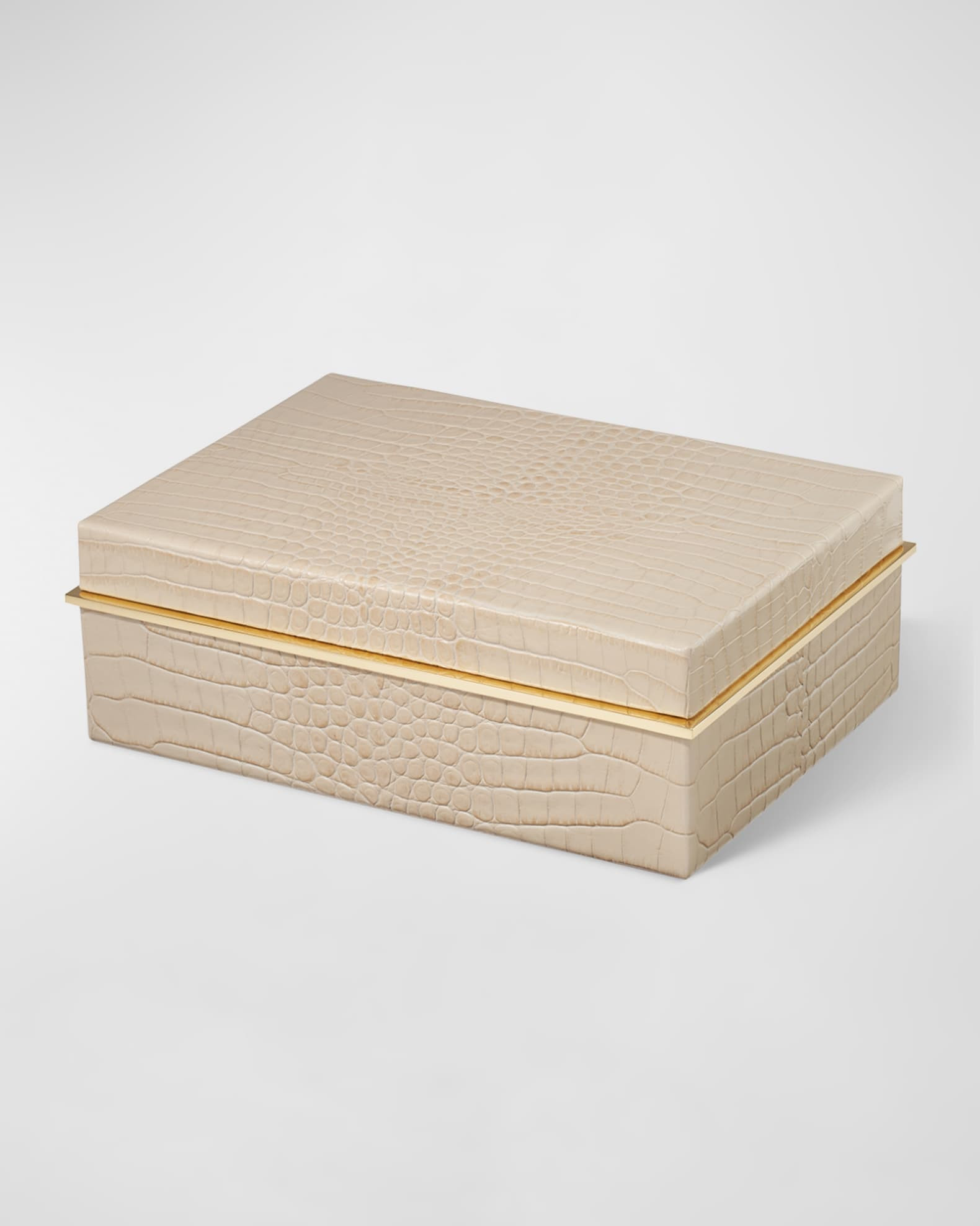 Classic Croc Leather Small Box | Neiman Marcus
