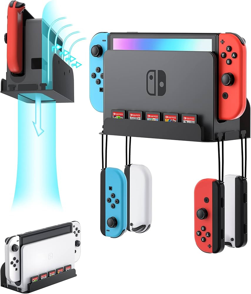 ZAONOOL Wall Mount for Nintendo Switch and Switch OLED, Metal Wall Mount Kit Shelf Stand Accessor... | Amazon (US)