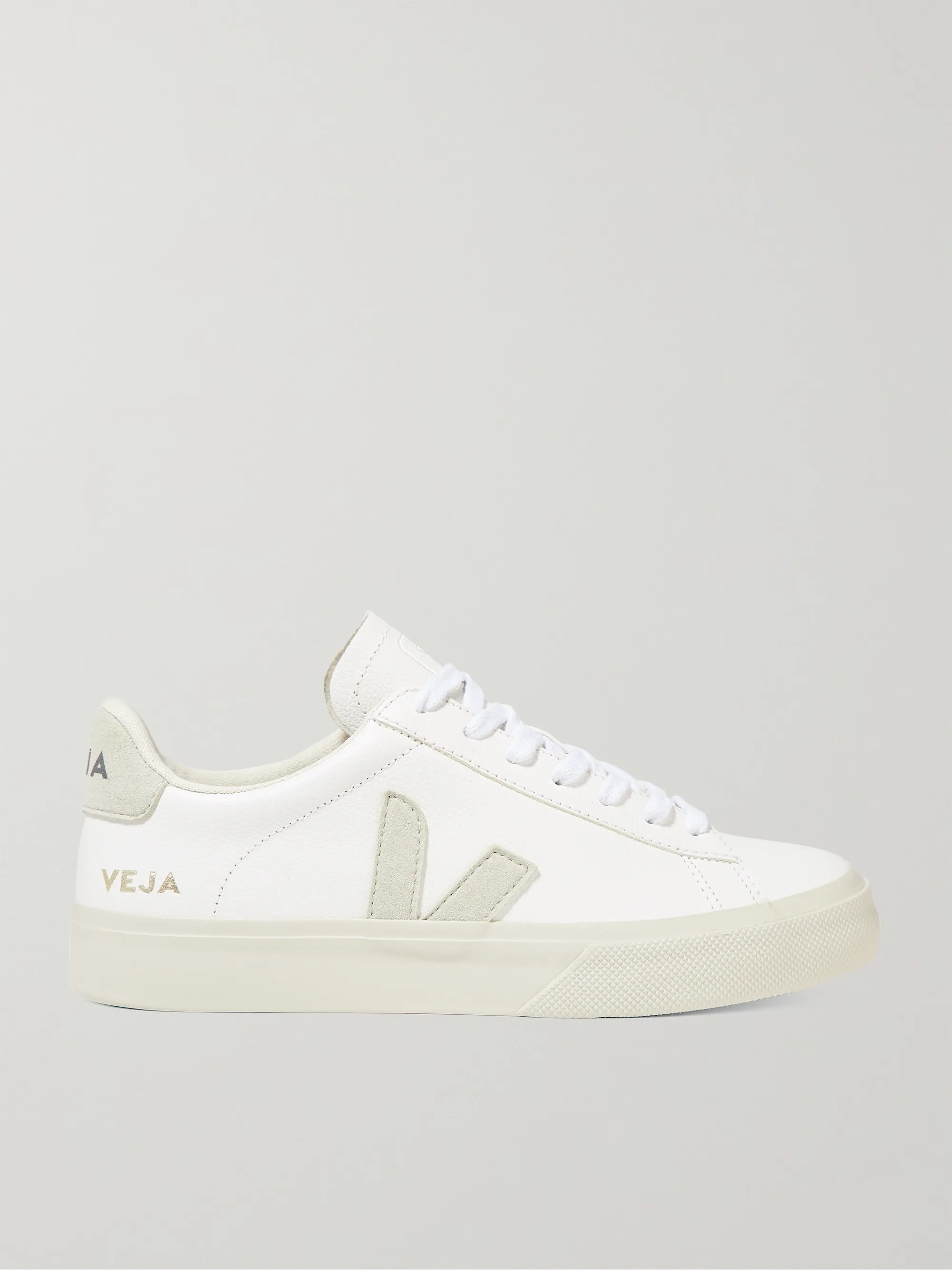 White + NET SUSTAIN Campo leather and vegan suede sneakers | Veja | NET-A-PORTER | NET-A-PORTER (US)