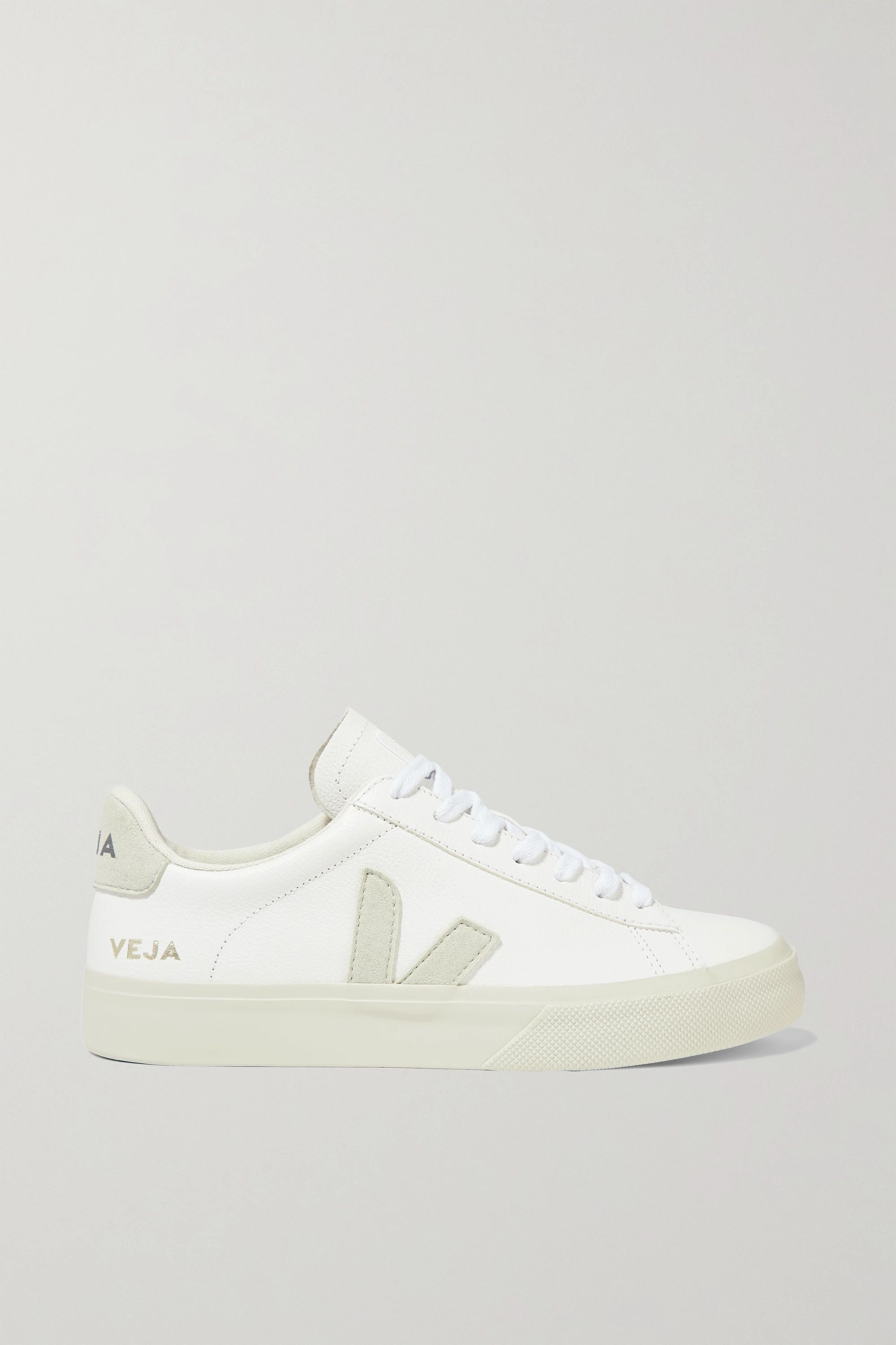 White + NET SUSTAIN Campo leather and vegan suede sneakers | Veja | NET-A-PORTER | NET-A-PORTER (US)