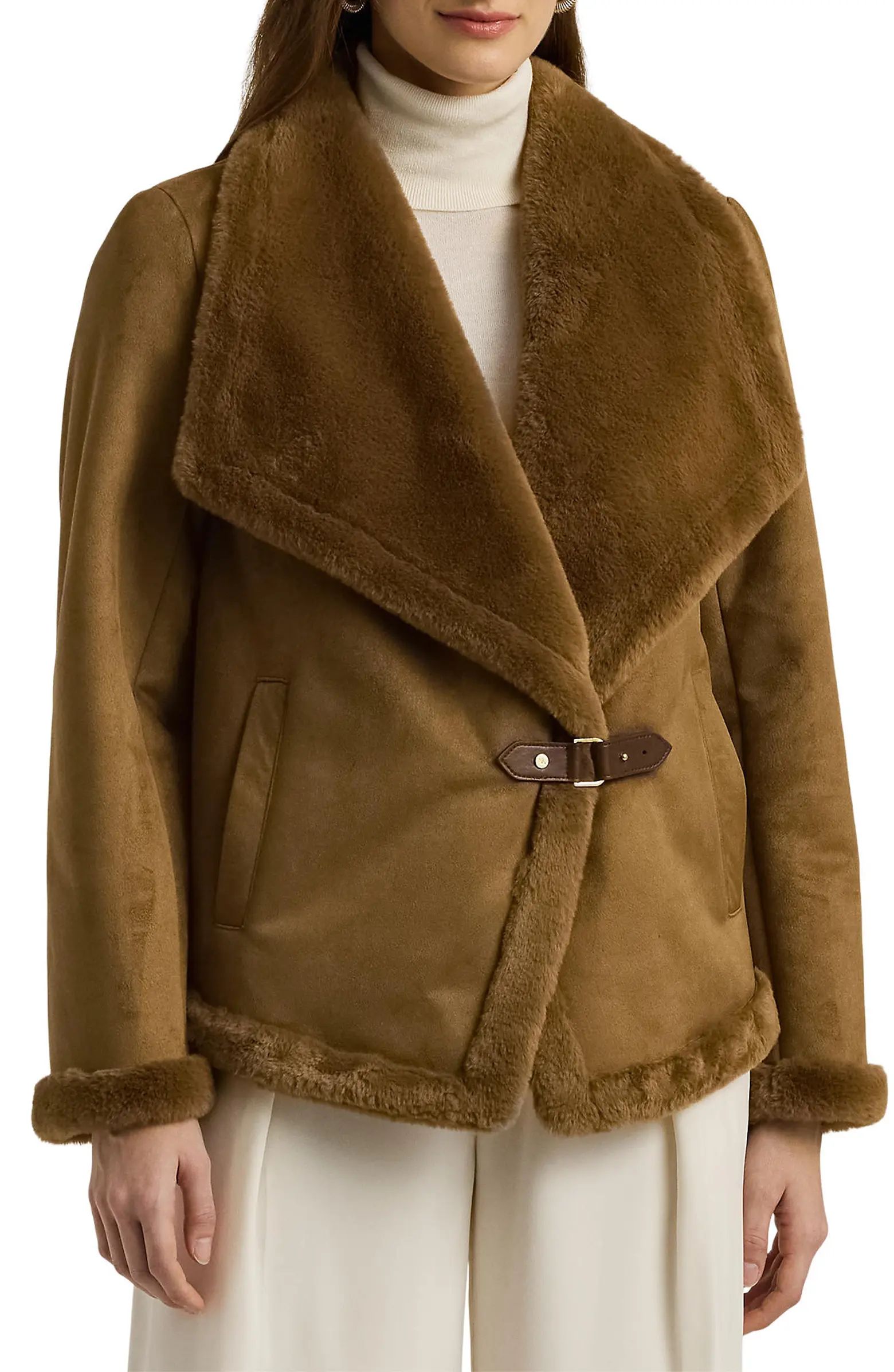 Lauren Ralph Lauren Faux Shearling Jacket | Nordstrom | Nordstrom