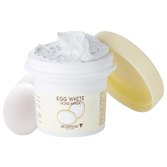 SKINFOOD Egg White Pore Mask 3.52 oz. (100g) - Pore Refining Wash off Mask - Tightens Pores, Remo... | Amazon (US)