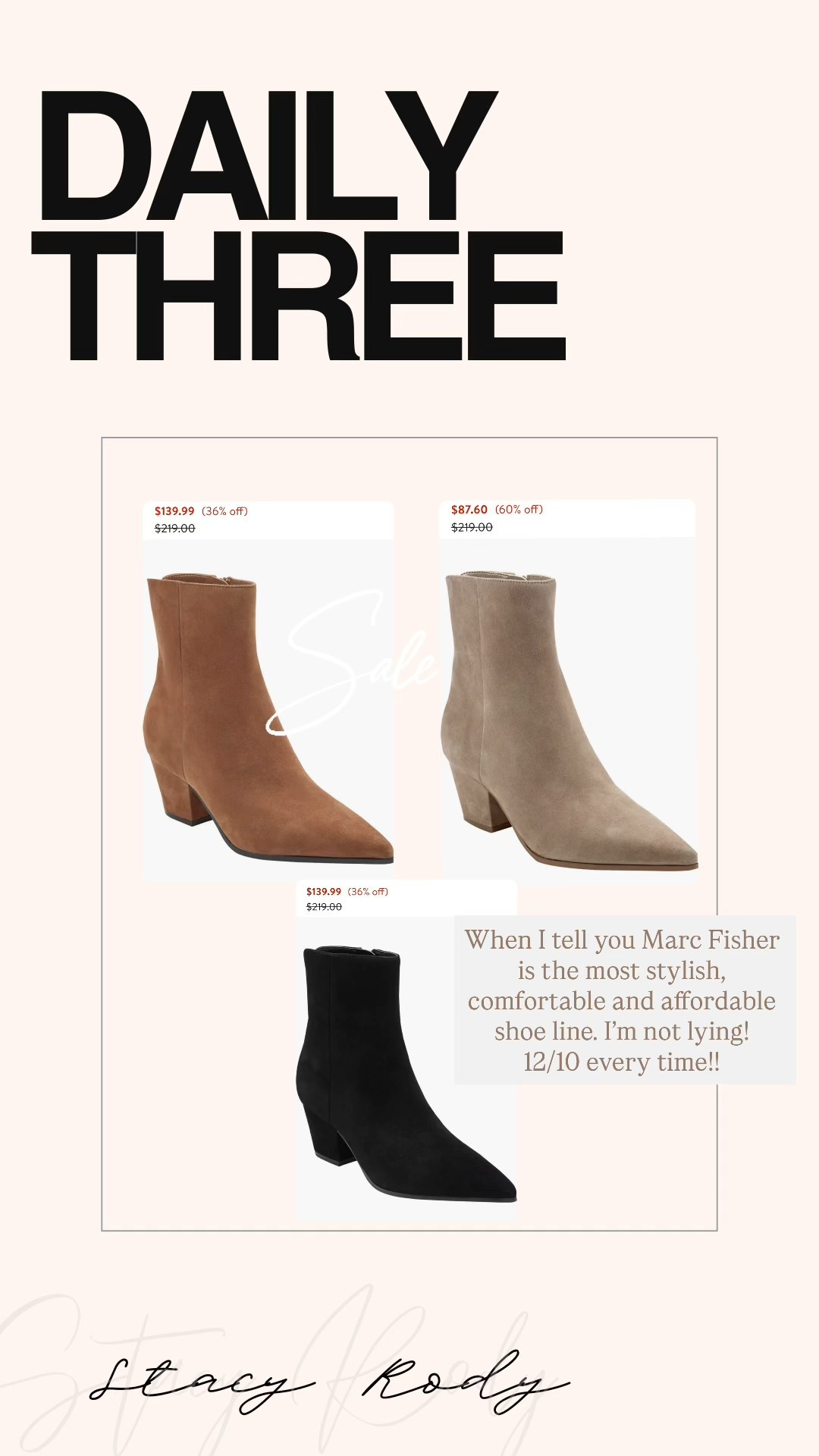 My favorite bootie is on major sale!! I love how these look, fit and feel! 
Nordstrom sale 
Marc Fisher 
Fall boots 

#LTKSaleAlert #LTKShoeCrush #LTKSeasonal
