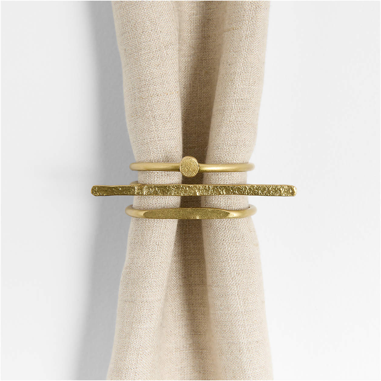 Holiday Dainty Gold Napkin Rings, Set of 3 + Reviews | Crate & Barrel | Crate & Barrel