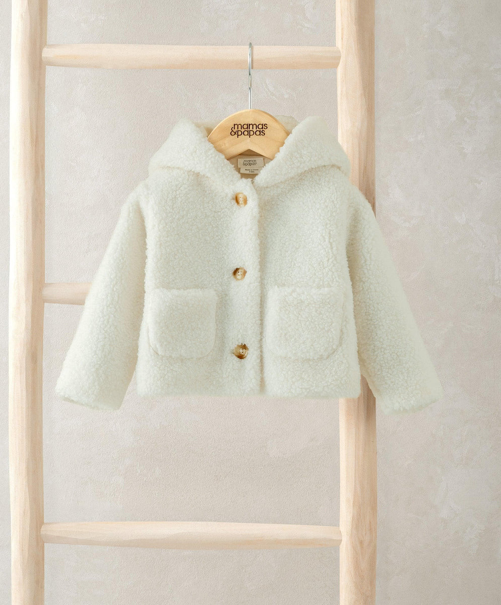 Borg Cream Jacket | Mamas & Papas