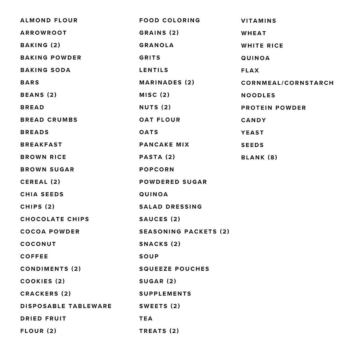 Marie Kondo Kitchen & Pantry Labels Pkg/90 | The Container Store