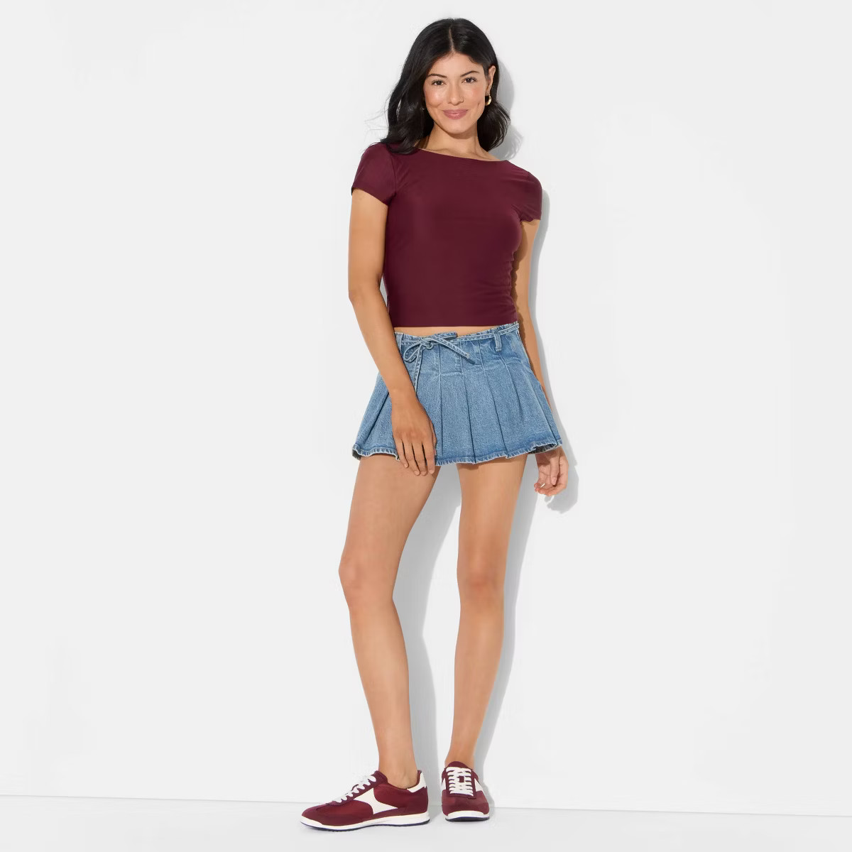 Women's Short Sleeve Boatneck Synthetic T-Shirt - Wild Fable™ | Target