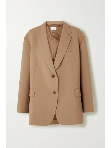 Frankie Shop - Bea Gabardine Blazer - Sand | NET-A-PORTER (US)